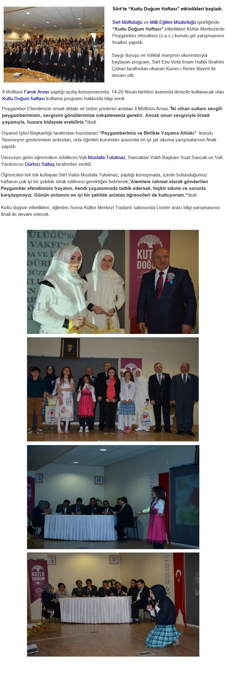 Kutlu Doum Haftas 2015