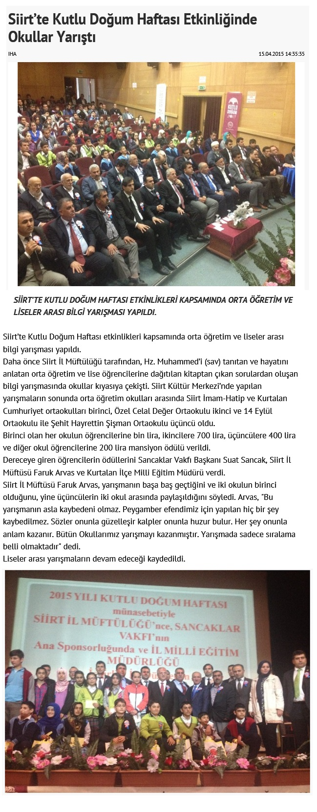 Kutlu Doum Haftas Okul Yarmas