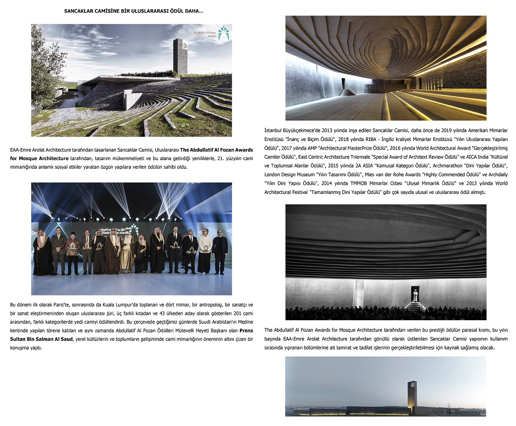 Sancaklar Camii Uluslararas Ödül