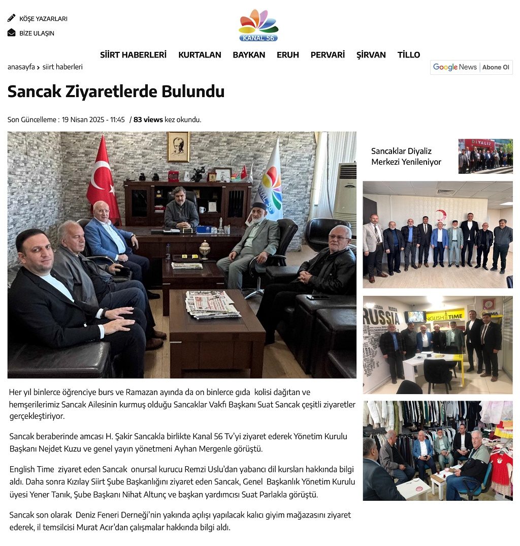 Siirt Suat Sancak Ziyaret